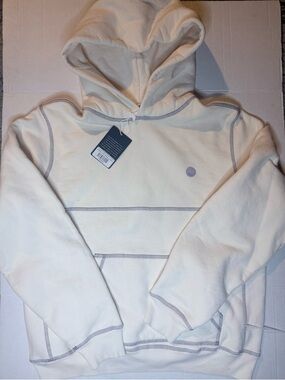 Madhappy Cream Hoodie with Contrast Stitching